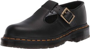 dr. martens polley, women's, black, soft toe, slip resistant mary jane (11.0 mw)