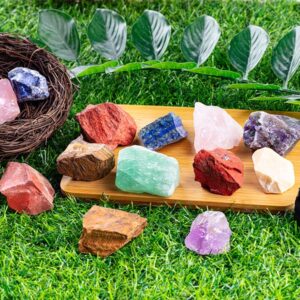 UU UNIHOM 3 lbs Bulk Rough Madagascar Stones Mix - Large 1" Natural Raw Stones Crystal for Tumbling, Cabbing, Fountain Rocks, Decoration,Polishing, Wire Wrapping, Wicca & Reiki Crystal Healing