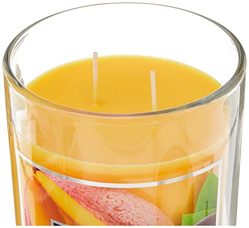 Aromascape PT41924 2-Wick Scented Jar Candle, Mango & Passion Fruit, 19-Ounce, Orange