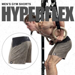 Anthem Athletics Hyperflex 5 Inch Men's Workout Shorts - Zipper Pocket Short for Running, Athletic & Gym Training - Iron Army G2 - X-Large