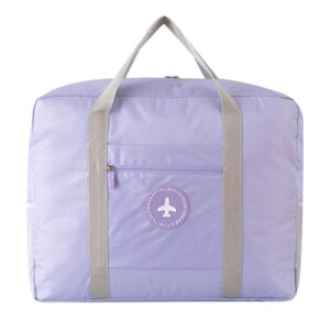 AINAAN Travel Foldable Bag & Portable Duffel for Women, Men& Kids - Waterproof Lightweight Carry On Luggage (Purple)