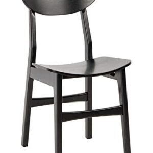 Safavieh Home Lucca Retro Black Dining Chair, Wood, Set of 2