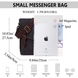 Small Messenger Bag,VONXURY Water Resistant Shoulder Bag Canvas Crossbody Purse for Women Men