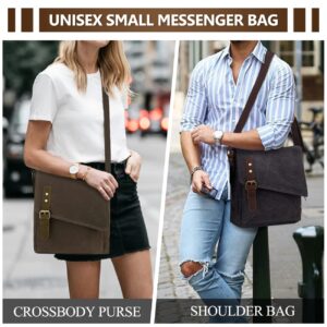 Small Messenger Bag,VONXURY Water Resistant Shoulder Bag Canvas Crossbody Purse for Women Men