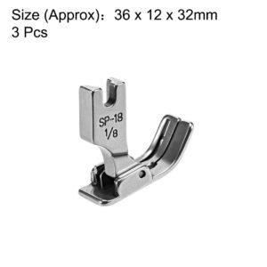 uxcell #SP-18R Industrial Sewing Machine Hinged Presser Foot with Right Guide 1/8" (3mm) 3pcs