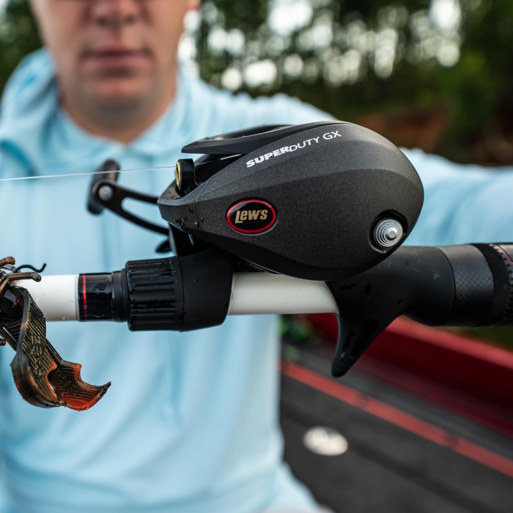 Lew's SuperDuty GX3 Baitcast Fishing Reel, Left-Hand Retrieve, 6.5:1 Gear Ratio, 5 Bearing System with Stainless Steel Double Shielded Ball Bearings