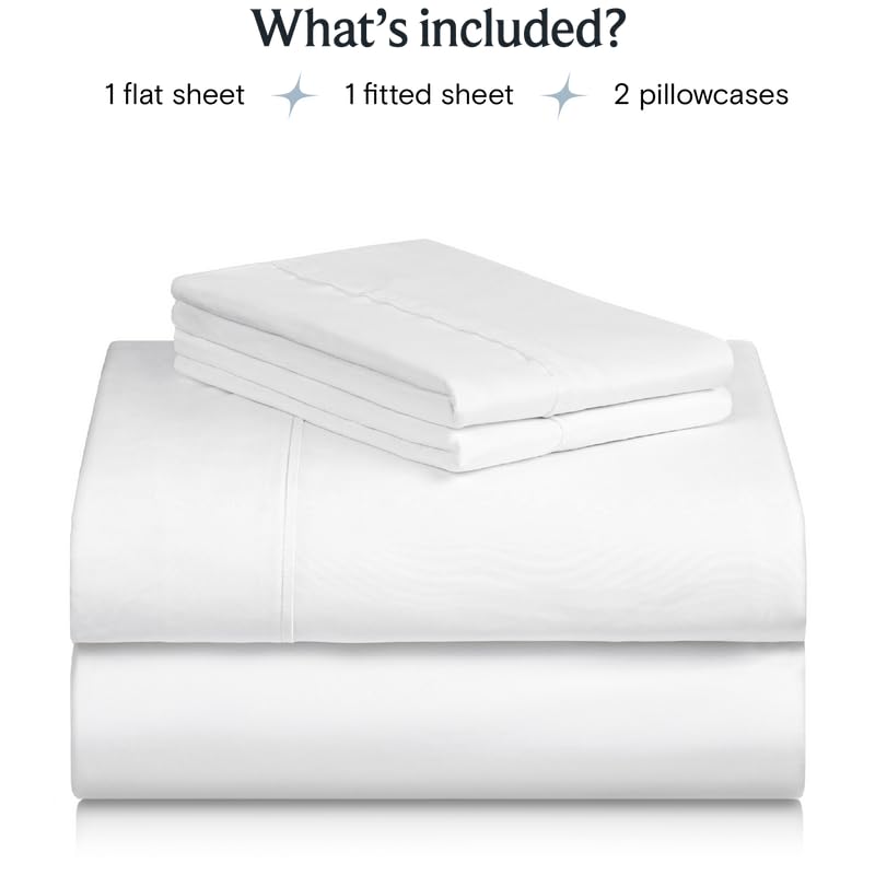 LuxClub 4 PC Sheet Bed Sheets Deep Pockets 18" Eco Friendly Wrinkle Free-Kids-Fitted Sheets Machine Washable Hotel Bedding Silky Soft - White Twin