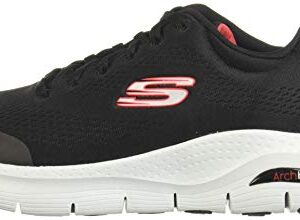 Skechers Men's Arch Fit Blk-red 11 WW US