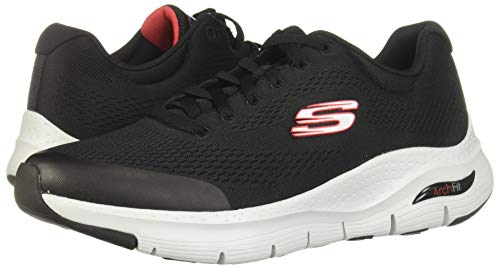 Skechers Men's Arch Fit Blk-red 11 WW US