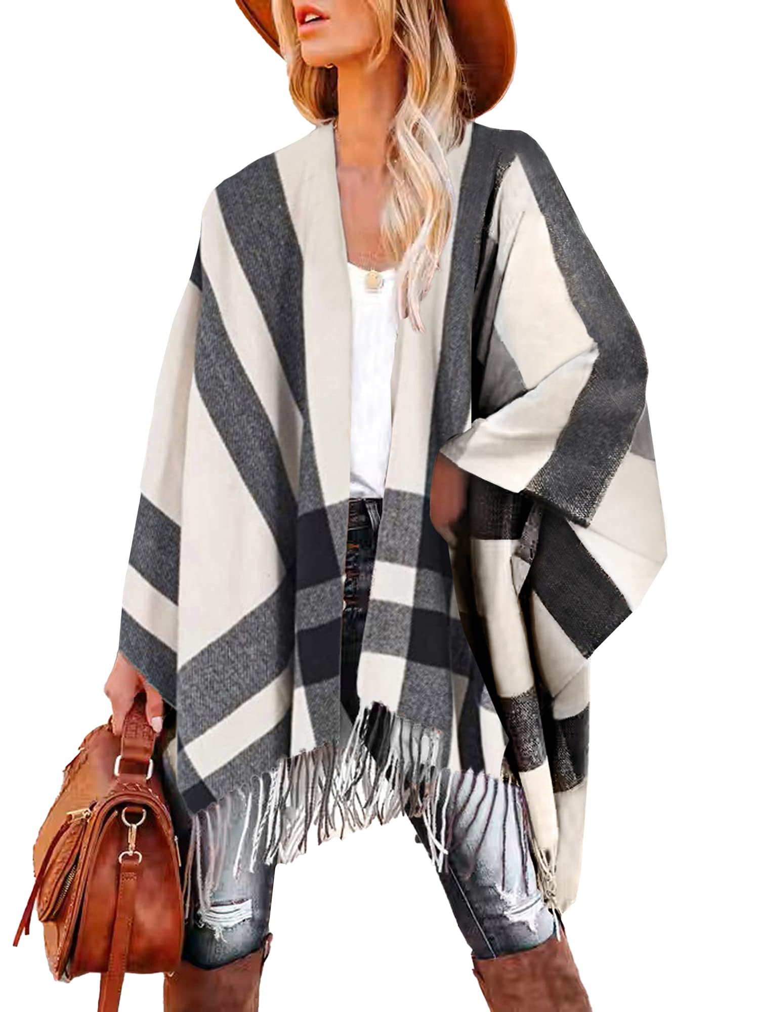 Breezy Lane Shawl Wraps for Women Ponchos Ruana Wraps Cardigan Holiday Gifts for Women