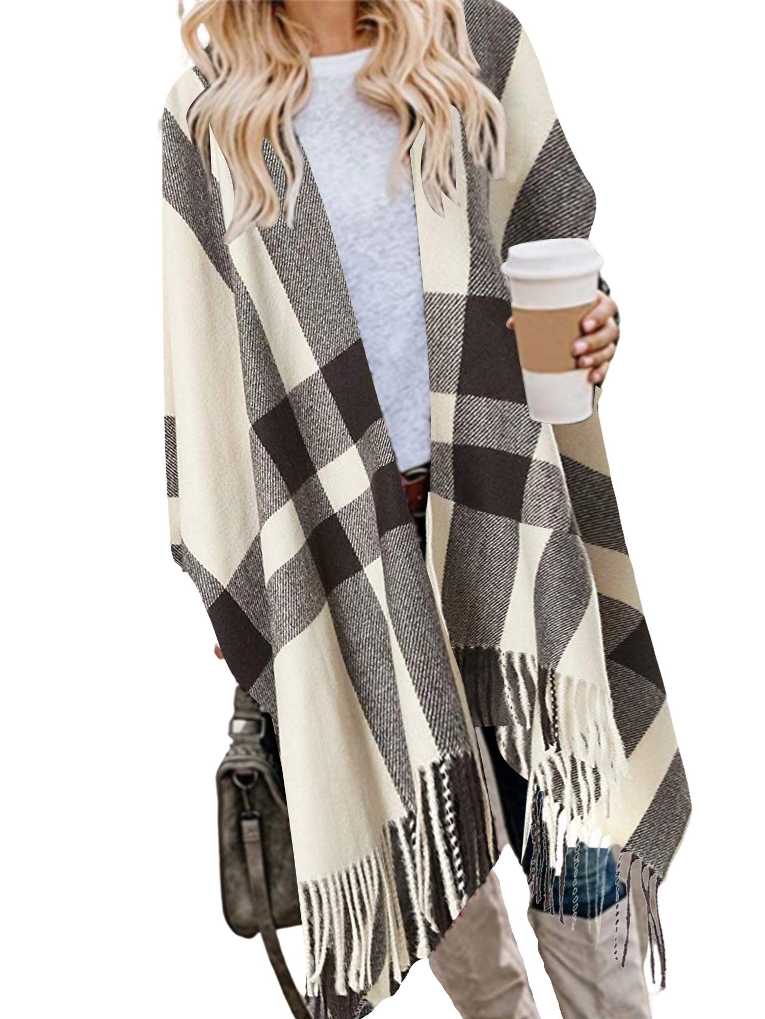 Breezy Lane Shawl Wraps for Women Ponchos Ruana Wraps Cardigan Holiday Gifts for Women