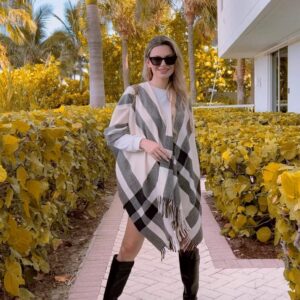 Breezy Lane Shawl Wraps for Women Ponchos Ruana Wraps Cardigan Holiday Gifts for Women