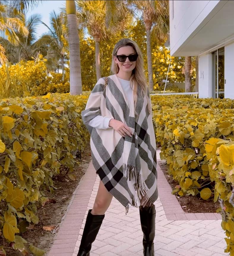 Breezy Lane Shawl Wraps for Women Ponchos Ruana Wraps Cardigan Holiday Gifts for Women