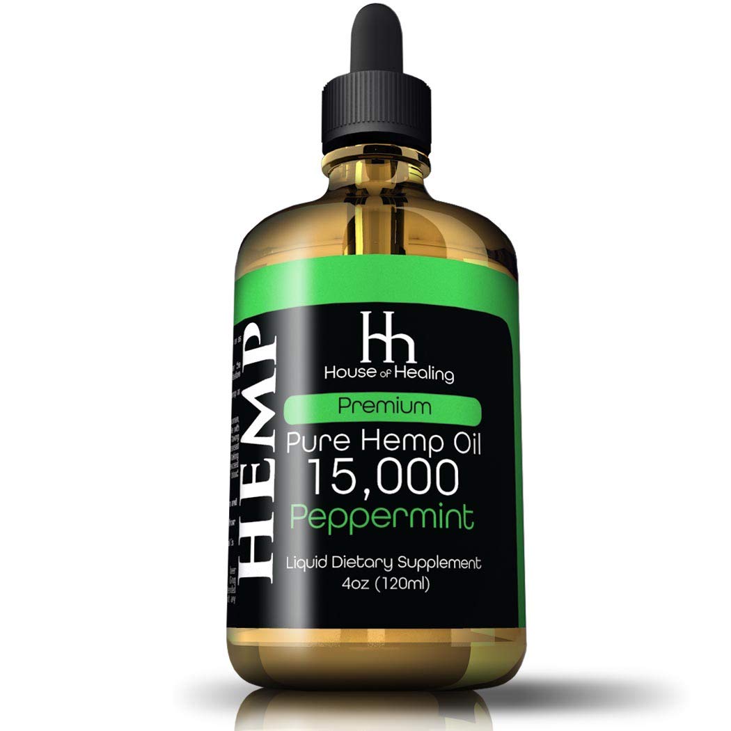 Hemp Oil :: Hemp 15,000mg :: Hemp Extract :: May Help with Joints, Hair, Skin, Nails & More :: Hemp Drops :: Rich in Omega 3,6,9 (Peppermint)