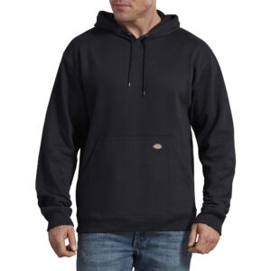 dickies men's big pullover fleece hoodie, black, x-large tall