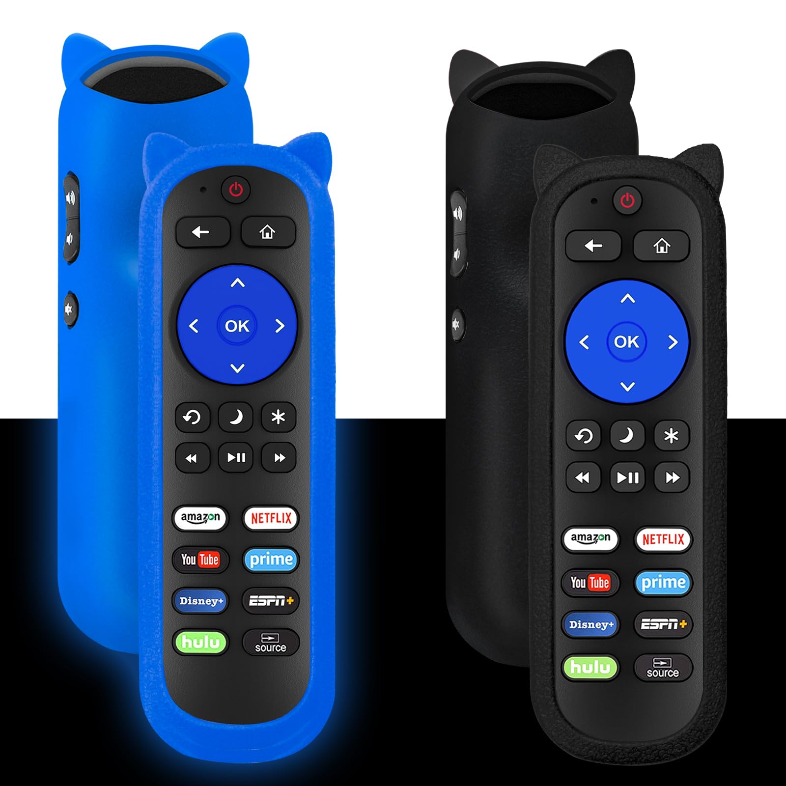 Pack of 2 Universal Remote for Roku Remote, for Roku Player Remote, for Roku TV Remote, for Roku Box 1 2 3 4, Roku Express, Roku Premiere, Roku Ultra, for TCL Hisense Onn Roku TV with Anti-Lost Case