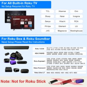 Pack of 2 Universal Remote for Roku Remote, for Roku Player Remote, for Roku TV Remote, for Roku Box 1 2 3 4, Roku Express, Roku Premiere, Roku Ultra, for TCL Hisense Onn Roku TV with Anti-Lost Case