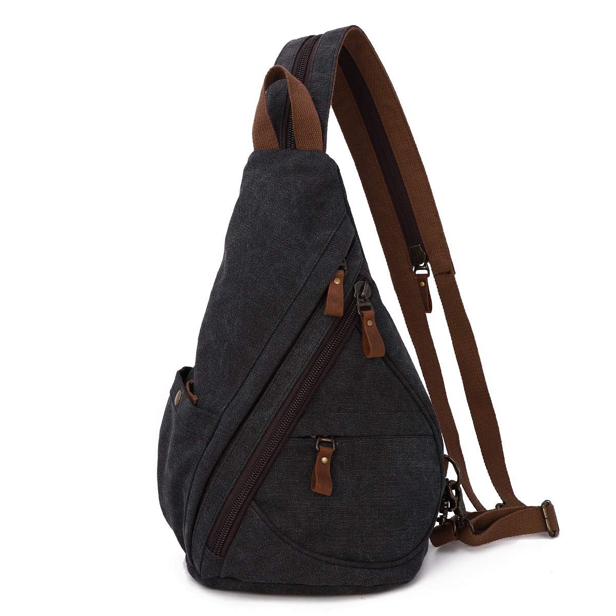 KL928 Canvas Sling Bag - Small Crossbody Backpack Shoulder Casual Daypack Rucksack for Men Women