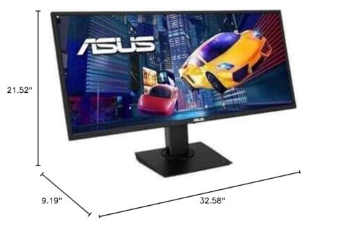 ASUS VP348QGL 34” Ultra-Wide Freesync HDR Gaming Monitor 75Hz 1440P Eye Care DisplayPort HDMI,Black