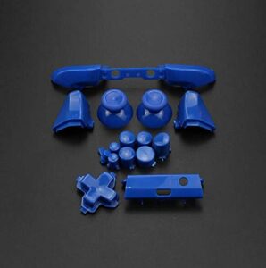 replacement full set button bumper trigger buttons guide dpad rt lt rb lb abxy on off button kit for xbox one slim xbox one s controller (blue)