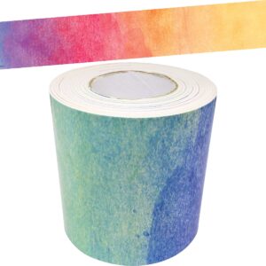 teacher created resources straight rolled border trim, watercolor