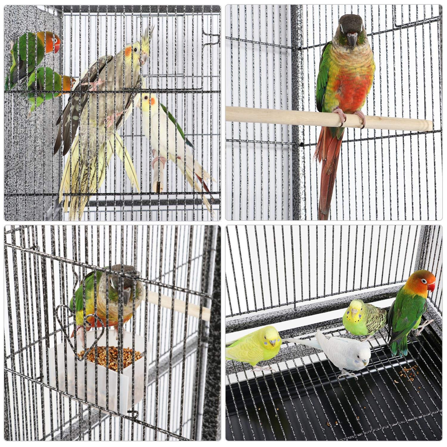 Yaheetech 63'' Detachable Parrot Cage for Cockatiel Sun Parakeet Green Cheek Conure Lovebird Budgie Finch Bird Cage with Stand