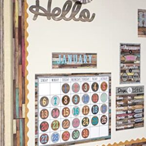 Teacher Created Resources Reclaimed Wood Straight Rolled Border Trim - 50ft - Decorate Bulletin Boards, Walls, Desks, Windows, Doors, Lockers, Schools, Classrooms, Homeschool & Offices