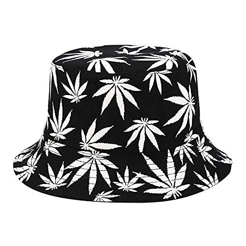 INOGIH Reversible Bucket-Hat Marijuana-Cannabis Weed Foldble Fisherman Hat Packable