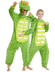 casabaco dinosaur costume onesie adult women novelty onepiece pajamas, light green, l