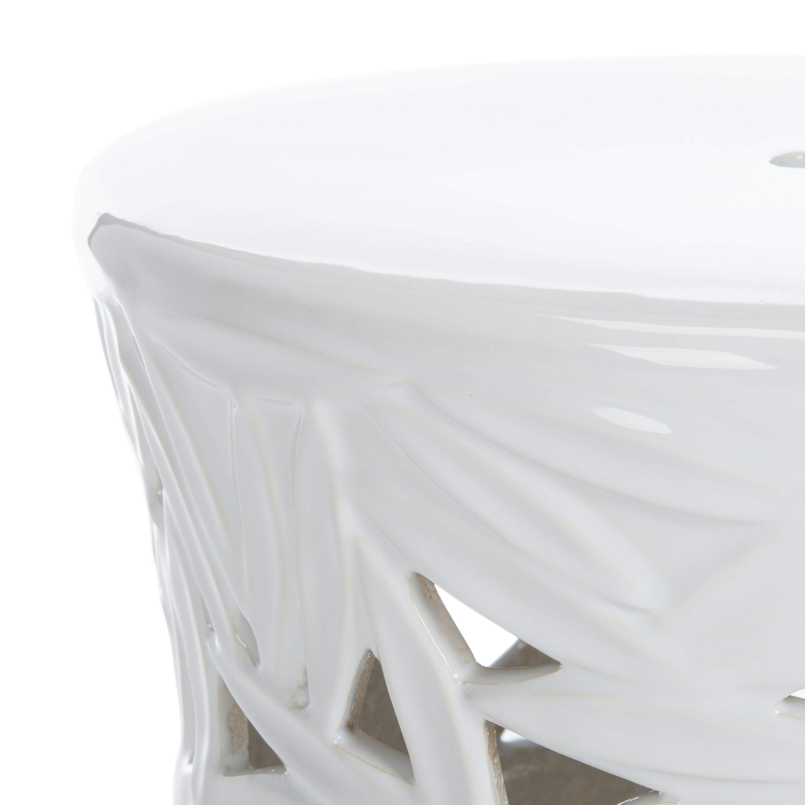 Safavieh ACS4573A Granda Ceramic Decorative Garden Stool, White