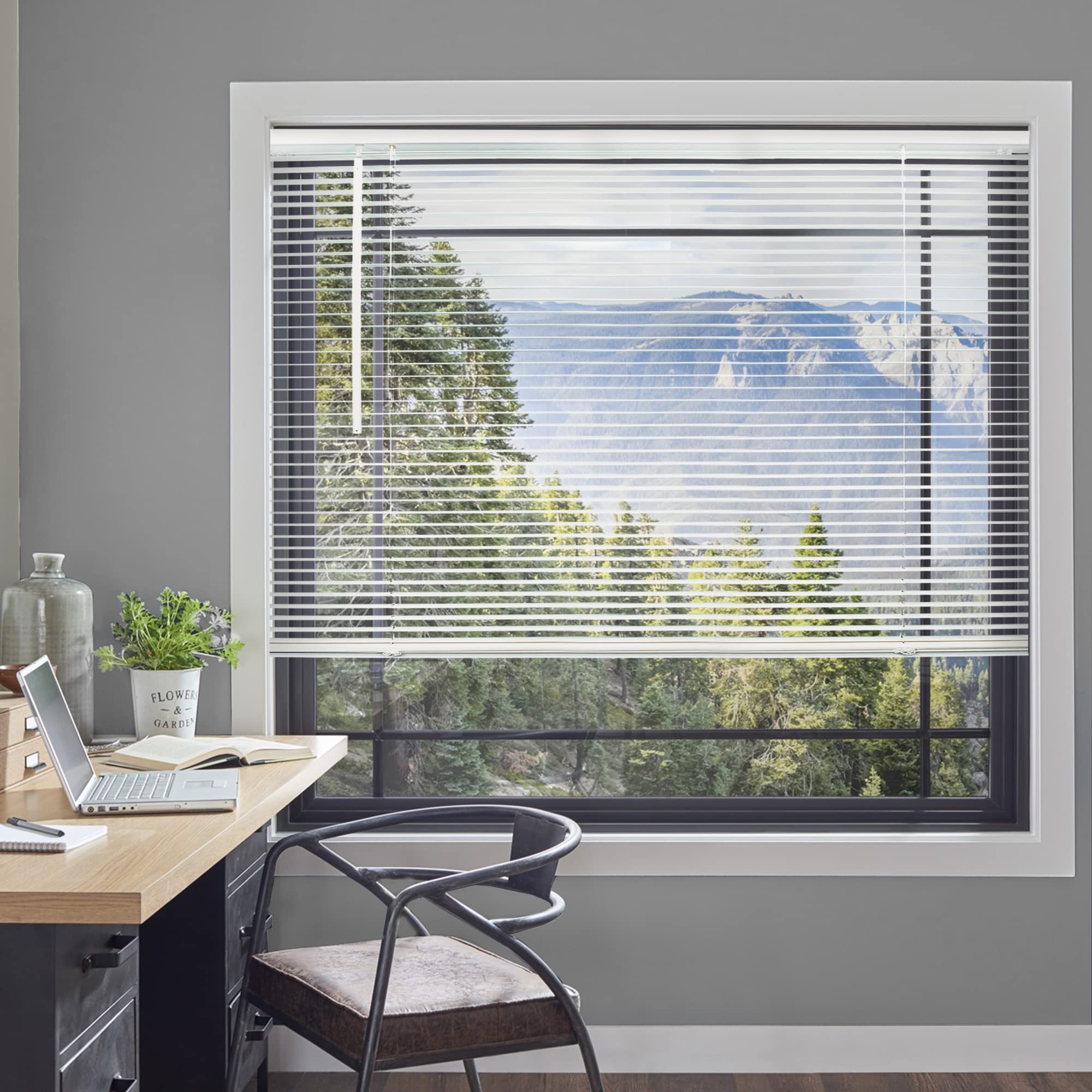 CHICOLOGY Blinds for Windows , Mini Blinds , Window Blinds , Door Blinds , Blinds & Shades , Camper Blinds , Mini Blinds for Windows , Horizontal Window Blinds , Gloss White , 47"W X 36"H