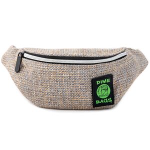 DIME BAGS Stash Pack Hemp Waist Pack | Small Hipster Fanny Pack with Adjustable Strap (Sand)