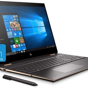 2019 HP Spectre x360 15t Touch 4K IPS AMOLED GTX 1650 with 6 core(9th Gen Intel i7 9750H, 1TB SSD, 16GB, 2-in-1, 3 Years McAfee Internet Security, Windows 10 PRO Upgrade, HP Warranty) Dark Ash