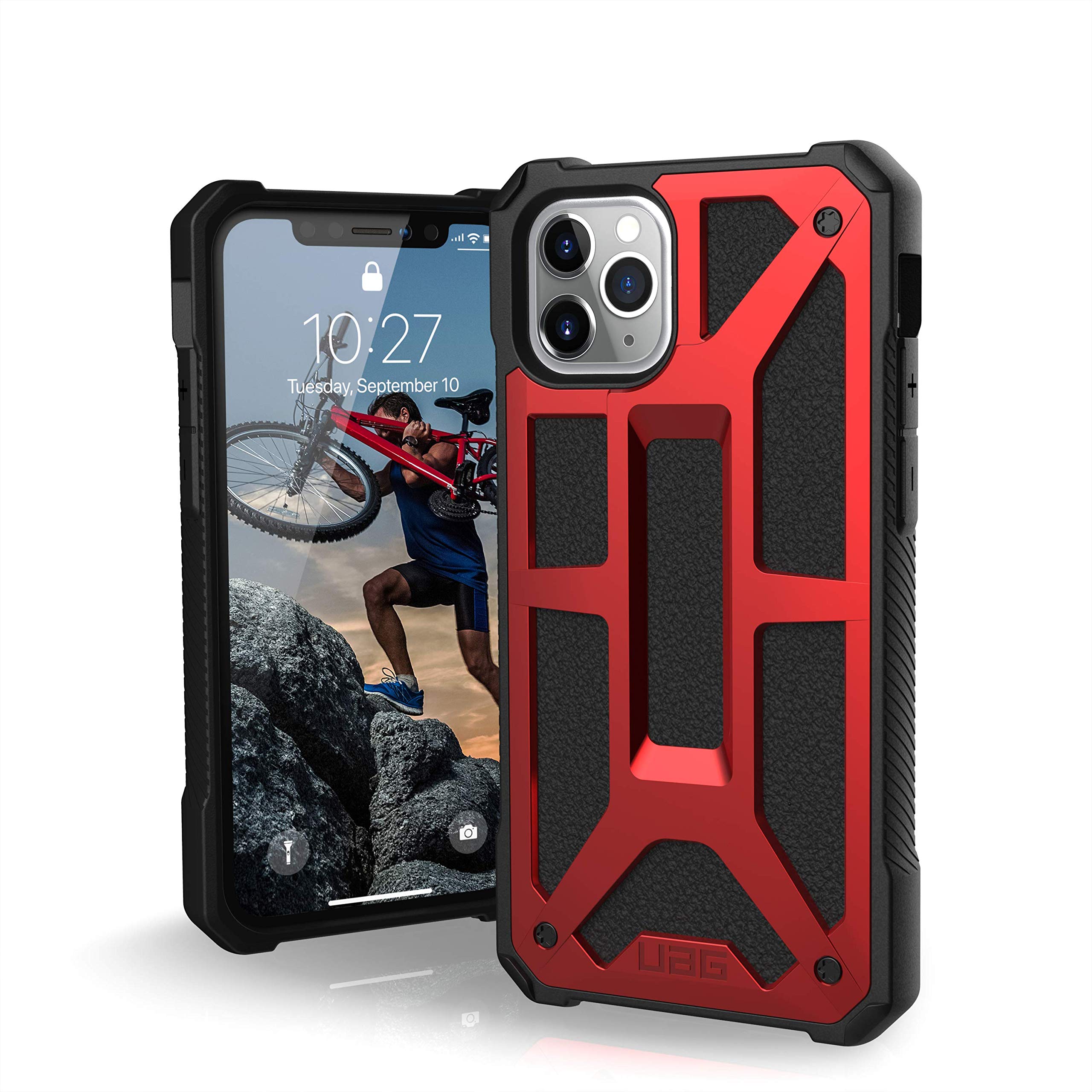 URBAN ARMOR GEAR UAG Designed for iPhone 11 Pro [5.8-inch Screen] Monarch Feather-Light Rugged [Crimson] Military Drop Tested iPhone Case