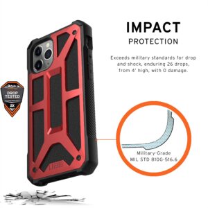 URBAN ARMOR GEAR UAG Designed for iPhone 11 Pro [5.8-inch Screen] Monarch Feather-Light Rugged [Crimson] Military Drop Tested iPhone Case