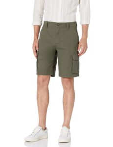 amazon essentials men's 10” lightweight ripstop stretch cargo short, olive, 32