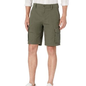 Amazon Essentials Men's 10” Lightweight Ripstop Stretch Cargo Short, Olive, 32