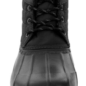 LONDON FOG Womens Winley Nylon Quilt Duck Boot black 7