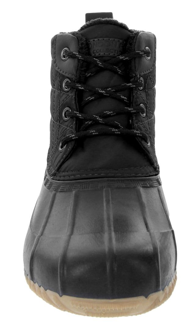 LONDON FOG Womens Winley Nylon Quilt Duck Boot black 7