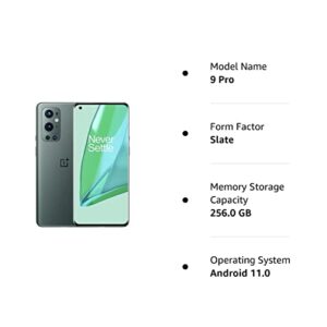 OnePlus 9 Pro Pine Green | 5G Unlocked Android Smartphone | 120Hz Fluid Display | Hasselblad Quad Camera | 65W Ultra Fast Charge | 50W Wireless Charge | U.S Version |12GB RAM+256GB | Alexa Built-in