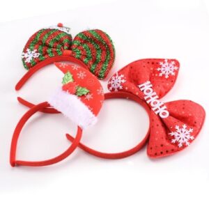 SEVEN STYLE 12 PCS Holiday Headbands,Cute Christmas head hat toppers,Great Fun and Festive for Christmas Party Favors Holiday Favors Christmas photos booth