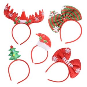 SEVEN STYLE 12 PCS Holiday Headbands,Cute Christmas head hat toppers,Great Fun and Festive for Christmas Party Favors Holiday Favors Christmas photos booth