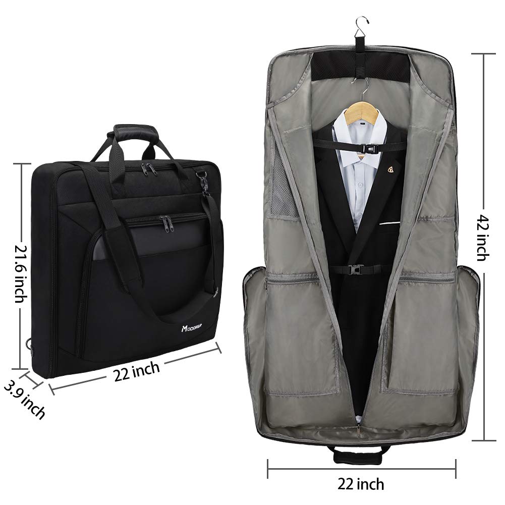 Modoker Suit Luggage Garment Bag with Shoulder Strap, Suit Carry on Bag Hanging Suitcase Garment Bags for Men Women Business Travel