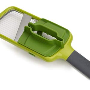 Joseph Joseph Multi Hand-held Mandoline Slicer with Food Grip and Adjustable Blades Dishwasher Safe, One-size, Green