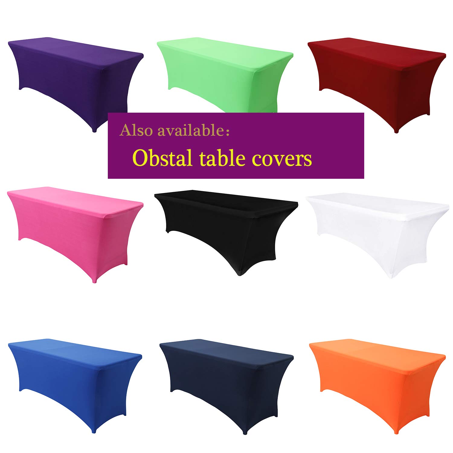 Obstal 20 PCS Black Spandex Dining Room Chair Covers for Living Room - Universal Stretch Chair Slipcovers Protector for Wedding, Banquet, and Party