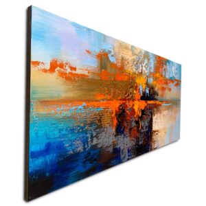 Hand Painted Abstract Oil Painting on Canvas Modern Wall Art Decor