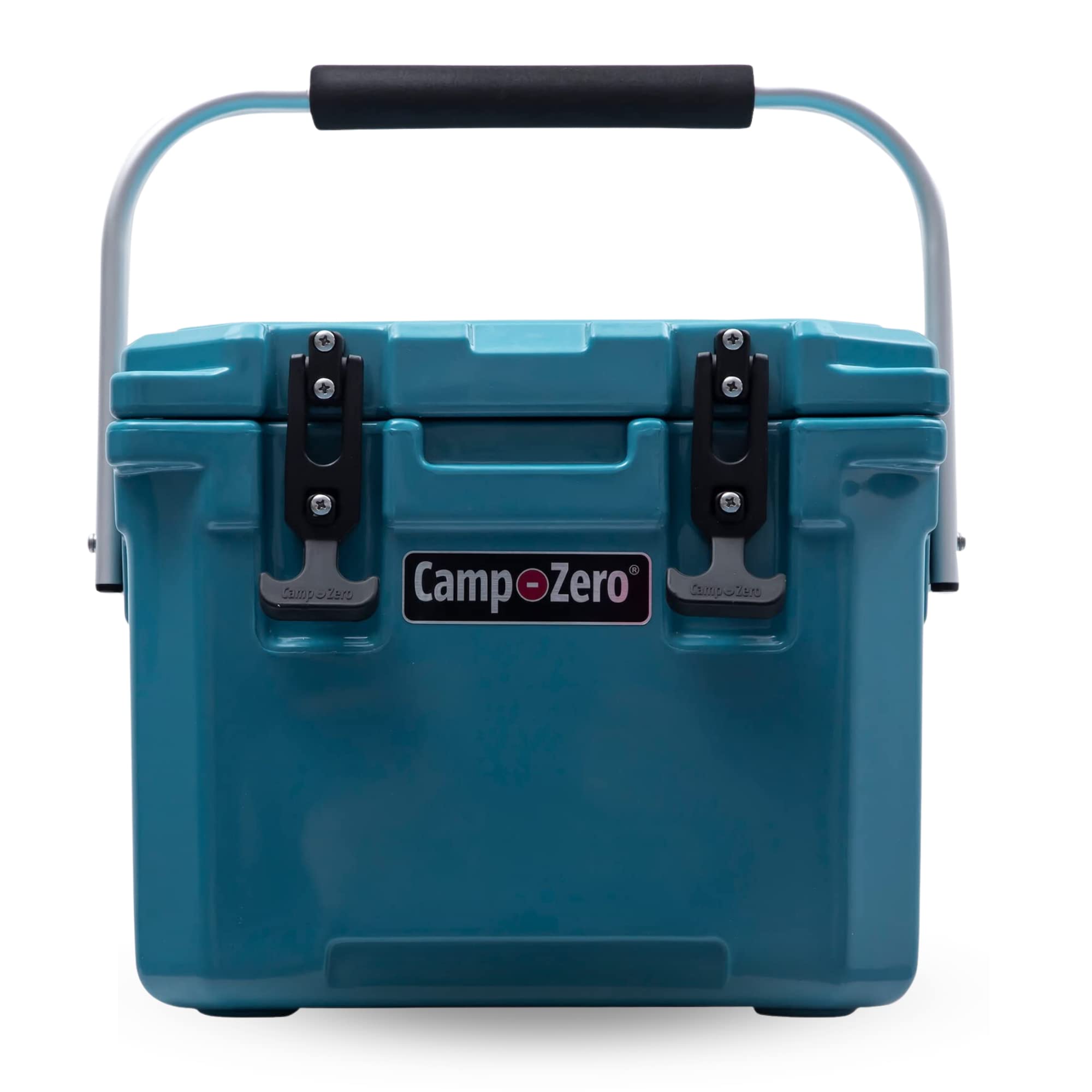 CAMP-ZERO 10L-10.6 Quart Portable Hard Cooler Ice Chest, Perfect for Drinks, Lunch, Beach, Picnics, Boating, Camping and Travel with 2 Molded-in Cup Holders and Folding Aluminum Handle