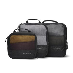 NOMATIC Packing Cubes - Light Packing Cubes for Travel - Black Travel Bag Organizers - Medium V2