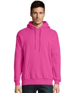 hanes ecosmart® hooded sweatshirt xl wow pink