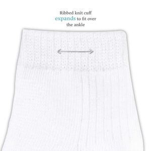 Fruit of the Loom Baby 14-Pack Grow & Fit Flex Zones Cotton Stretch Socks - Unisex, Girls, Boys (6-12 Months, Grey)